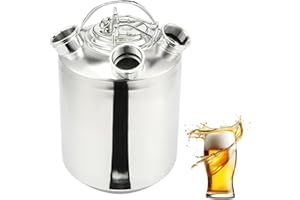 YEZMEK Bierleitung Reinigungsbehälter 10L – 3-fach Reinigungsfass für Zapfanlage – Kompatibel mit A-, S-, G-Kupplung – Edelstahlbehälter für gleichzeitige Reinigung von 3 Bierleitungen – ohne Zapfköpfe