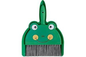 JYJLLM Ultimate Dustpan and Brush Set with Mini Brush and Kitchen Broom - Green Frog