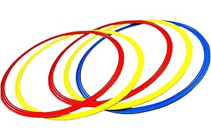 HOVEELUTY 5 Anillos de Entrenamiento de 30 cm, 5 Anillos de plástico para Ejercicio de 30 cm, de Gimnasio portátiles para Entrenadores, gimnasios, Aros de Hula Hula, de Gimnasia.