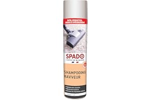 SPADO - Shampoing raviveur - Nettoie sans mouiller - Ravive les couleurs - Elimine les mauvaises odeurs - Tapis, moquettes et tissus d'ameublement - 600 ML - Fabriqué en France