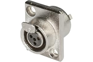 Hicon 4-pol Mini XLR Einbaubuchse Weiblich | HI-XMEF4