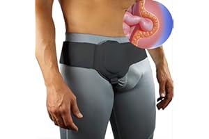 Bias&Belief Ceinture/attelle De Soutien pour Hernie Inguinale Ceinture pour Hernie Gauche Et Droite pour Homme Ceinture Réglables Hernie Inguinale pour Homme avec Coussin De Compression Amovible