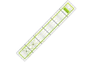 GUANGJIA Clear Sewing Ruler Acrylic Patchwork Sewing Tool with Double-Coloured Grid Lines DIY Quilting for Measuring and Cutting (1)