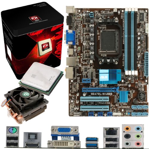AMD Vishera FX-8320 8 Core 3.5Ghz, ASUS M5A78L-M USB3 CPU & Motherboard Pre-Built Bundle