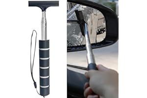 DILUSILK Car Side Mirror Squeegee,Black,Retractable Car Rearview Mirror Wiper Mini Car Side Mirror Squeegee Cleaner Cleaning Tool Portable Vehicle Interior Exterior Accessories for Rainy Foggy Weather