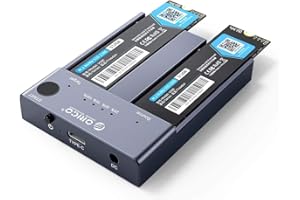 ORICO M.2 NVMe SSD Clone Docking Station - Dual USB 3.1 (10 Gbps) External M2 PCIe Adapter Reader for M-Key & B+M Key Solid State Drive (2242/2260/2280)
