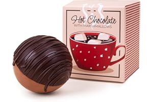 ‎CHOCOLISSIMO CHOCOLISSIMO Schokolade Geschenk - Schokoladenkugel mit Marshmallows - Trinkschokolade in Form einer Kugel gefüllt mit Mäusespeck - Geschenkidee Geburtstag, Weihnachten, Valentinstag - für Frau, Mama