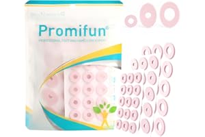 PROMIFUN Cuscini di mais per dita e piedi - Cuscini per calli per proteggere i punti dolenti con imbottitura in schiuma - Alleviano il dolore(Pink,90 Count (Multi-Size))