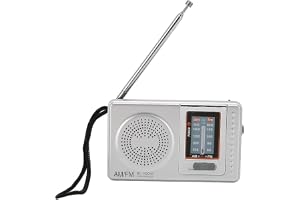 Bärbar radio, Am/FM, Transistor med chip, inbyggd högtalare, lätt och hållbar, för hem, resor, nödsituationer, underhållning