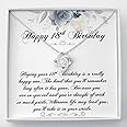 rakva 925 Silver Gift Daughter Necklace, 18th Birthday Necklace Gift For Girl Knot Necklace, 18th Girl Birthday Necklace Gift, Gift For 18 Year Old Girl