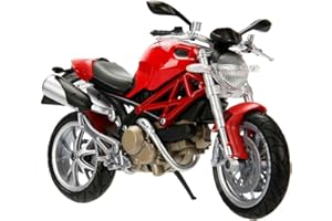 NEWRAY New Ray - 44023 A - Véhicule Miniature - Modèles À L'échelle - Moto Ducati Monster 1100 - Echelle 1/12- Coloris aléatoire