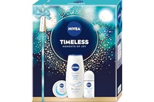 ‎NIVEA NIVEA Timeless Świąteczny prezent - Zestaw kosmetyków dla kobiet do twarzy i ciała: krem nawilżający Soft, żel pod prysznic Creme Soft i anyperspirant roll on