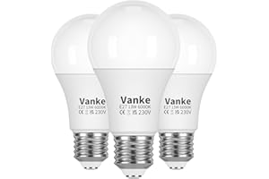 Vanke E27 Screw LED Bulb 100W Equivalent, Cool White 6000K,13W ES Bulbs, Large Screw in Light Bulbs, 1200LM, Non-Dimmable, Pack of 3