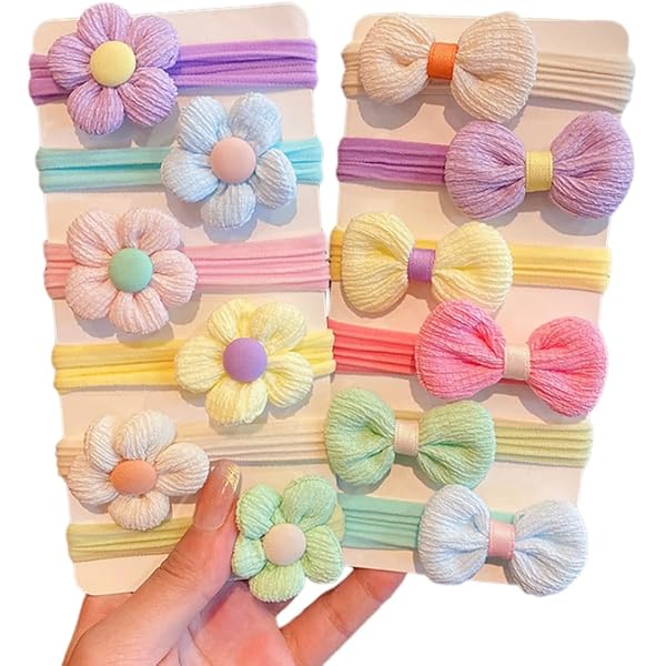 12 Stück Haargummis Mit Pompon-Blumen – Weich, Elastisch, Für Mädchen & Damen, Buntes Set
