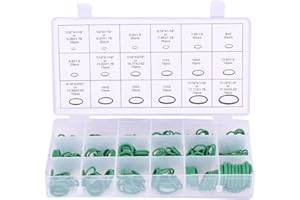 Uszczelki gumowe sprężarki klimatyzacji samochodowej (270 szt.)-Uszczelki sprężarki-KIMISS O-ring Uszczelka, 270 szt. Asortyment uszczelek o-ring do sprężarki