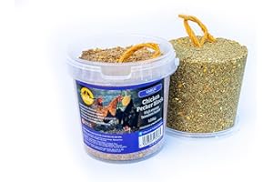 Chubby Pet Products Feldy Hanging Chicken Pecker Block For Poultry - Garlic Flavour 1.25kg