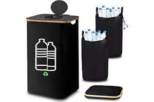 auvstar Pfandflaschen Aufbewahrung,Pfandflaschen Sammelbehälter,Altglas Aufbewahrung für Pfandflaschen,Faltbarer Flaschensammler Leergut für Küche & Abstellraum,Wasserdicht Sammelbehälter für Leergut