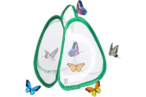NWVUOP Butterfly Habitat Cage for Kids, Mini Insect Butterfly Mesh Net Enclosure Portable Pop Up Butterfly Cage Garden Gifts for Kids(Green)
