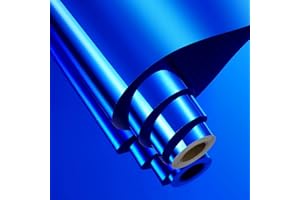 FunStick Pegatinas Pared Decorativas Hojas de Espejo Pared Flexibles Azul 30CM X 2M Espejos Adhesivos de Pared para Dormitorio Salon sin Vidrio Decoración Papel Espejo Adhesivo Manualidades Azul