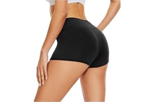DDOBB Radlerhose Damen Kurz Shorts Unter Kleid High Waist Sportshorts Bauchweg Unterhosen Hotpants Blickdichte Sporthose Boxershorts Gym Leggings