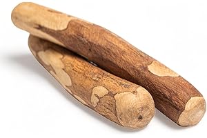 Dilecti Mordeduras de Madera de Olivo para Perros - Densas y duras, ricas en antioxidantes y enriquecidas con Aceite de Oliva Natural - M (100-220g), Paquete de 2