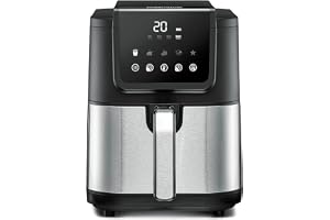 Rommelsbacher FRH 1500 friteuse Unik 5 L Autonome 1500 W Friteuse d'air chaud Noir, Acier inoxydable
