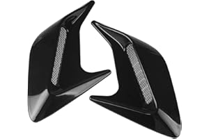 Larcele Tomas de aire de coche para exteriores, flujo de aire decorativo, entrada de aire, orificios de ventilación, pegatinas JFK-02 (negro)