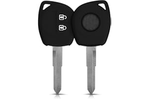 kwmobile Accessoire clé de Voiture Compatible avec Suzuki 2-Bouton - Coque en Silicone Souple pour Clef de Voiture Noir