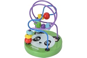 Zerodis Classic Wooden Cartoon Bead Mazes Toys, Colorful Roller Coaster Beads Educational Preschool Toy for Kids between 1-4 Years Old(Panda)