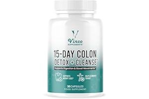 VINCO SUPPLEMENTS Vinco Colon Cleanse 15 Day Detox - Supports Weight Loss - Eliminates Toxins - Relieves Constipation & Bloating - Probiotics for Gut Health - Promotes Regularity - Herbal Stool Softener