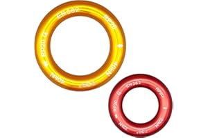 SOB Anneau de Rappel 22kN Or Grand Rouge Connecteur de Corde O-Ring pour l'escalade en Plein air Hamac de Sauvetage Arboriste d'escalade et Slackline