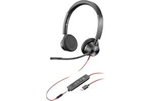 Poly Blackwire 3325 Wired Headset – Flexible Microphone Boom – Hi-fi Stereo - PC/Mac/Mobile - Certified for Microsoft Teams