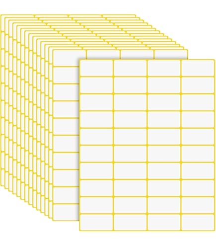 1680 Pcs Rectangle Labels 0.5" X 1.5" White Writable Name Label Stickers Blank P - View #6