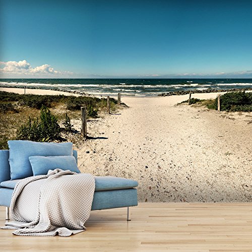FOTOTAPETE 400x280 cm - VLIES TAPETE PREMIUM - PROFI QUALITÄT - Top moderne Wanddeko - Riesen Wandbild - Top Design Tapete - Neue exklusive Edition mit noch besser Druckauflösung - Deutsches Premium Vlies - Strand Natur Landschaft Meer See c-A-0099-a-a