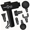 Power Plate Black Pulse 3.0 with Carry case, Whisper Quiet, Light-Weight Portable Handheld Massager with Antimicrobial Technology; Rechargeable, 6 Hour Battery Life, 6 Intensity Levels, 6 attachments