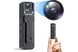 LAOZITONG 1080P HD Body Worn Camera, Wearable Body Camera with Night Vision, Loop Recording, Back Clip for Traveling, Delivery Man, Lecture Recording, Serving Jobs