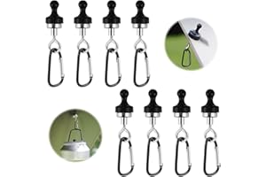 Cragmut 8 Stücke Plastik Rund Magnet Haken, Multifunktionaler Outdoor Magnethaken, Abnehmbar, Schwarz, Für Garage, Küche, Büro