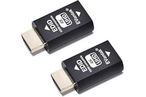 EVanlak HDMI-Emulator-Adapter (3. Generation), kompatibel mit Mac Thunderbolt auf HDMI-Switches/Extender/AV-Receiver/Video-Splitter 4 K, 3840 x 2160 bei 60 Hz-2er-Pack…