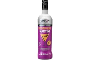 FUNKIN Cocktails Ready to Drink Passion Fruit Martini Bottle | Just Chill & Serve | Tropical & Tangy Flavour | Pre-Mixed & Ready to Drink Cocktails, Great-Tasting Bar-Quality Mix | 10% ABV | 700ml