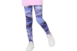 FILOWA Leggings para Niña Infantiles Deporte Largos Mallas Color Estampado Pantalones Elásticos Legging Suaves Stretch Yoga Malla Gimnasia Gym Baile Fitness Ropa para Niños Adolescentes 6-13 Anos