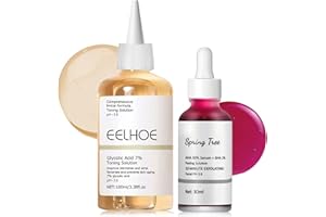 DONGCILL Acido Glicolico 7% Toner, AHA 30% + BHA 2% Peeling Solution, Tonico per il Viso Glycolic Acid, Siero Viso AHA BHA, per Idratare, Pori Chiari, Adatto a Una Varietà di Tipi di Pelle