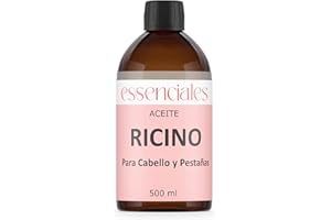 Essenciales - Aceite Vegetal de Ricino (Máxima Calidad), 100% PURO, 500 ml | Aceite Vegetal Ricinus Communis, 1º Presión en Frío