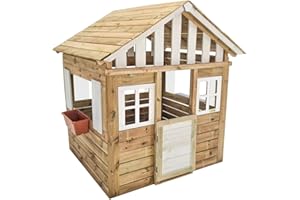 | MASGAMES | Maison en bois pour enfant Lollipop XL | Hauteur 164 cm | Bois traité | (blanc)