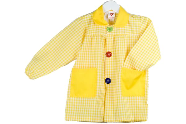 KLOTTZ Tablier-blouse à carreaux pour crèche ou école, pour bébés, enfants