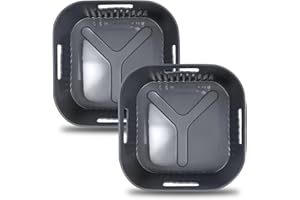 YINGRACE 20CM Molde Silicona Freidora de Aire, 2PCS Cuadrado Accesorios Freidoras de Aire para COSORI 4,7L, Cecotec 5,5L, Moulinex 5L, Reutilizable Accesorios Freidora sin Aceite en lugar de Papel de Horno