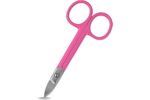 ASM INSTRUMENTS ASM Toenail Scissors Clippers Ingrown Toenail Treatment - Heavy Duty Stainless Steel Toe Nail Scissors for Thick Nails or Fingernail Clippers - Ideal Christmas Gifts for Women & Men (Pink)