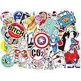 Etitulaire 50 Lot Autocollant,Stickers en Vinyle pour Voiture Graffiti Autocollant Aléatoire pour Décor Ordinateur Portable Vélo Valise Skateboard et Guitare