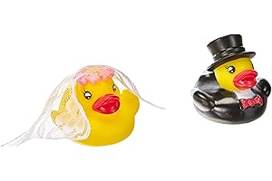 Ente Hochzeitspaar Pato chitsch Pareja de Boda 2 patitos de baño, Amarillo, 2 Unidades