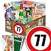 Produktbild 77 Geburtstag Geschenk DDR - SPEZIALITÄTEN Box mit DDR Waren + Geschenkverpackung "Verkehrsschild 77" mit Ostmotiven + gratis DDR Kochbuch + gratis Geschenkkarte – Rotkäppchen Sekt (0,2l), Halberstädter Schmalzfleisch, rote Grütze Himbeer uvm. +++ Ostprodukt DDR Box als Geschenkkorb mit DDR Spezialitäten ++ Geschenk 77. Geburtstagsgeschenke Geschenkkorb für Männer Geburtstagsgeschenk für Mutter Geschenkkörbe Geburtstag 77 Mann Ostgeschenke für Männer Geschenk zum 77. Geburtstag Männer