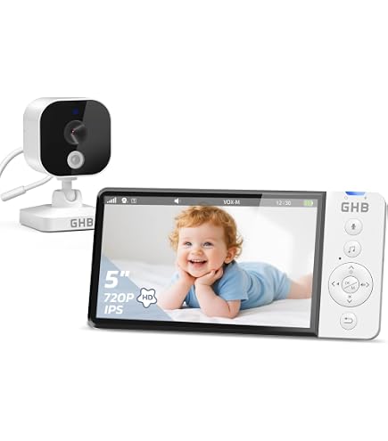 Babyphone Availand Sphera LCD 5" - Caméra HD Motorisée, Vision Nuit, Portée 300m - 2ème Génération